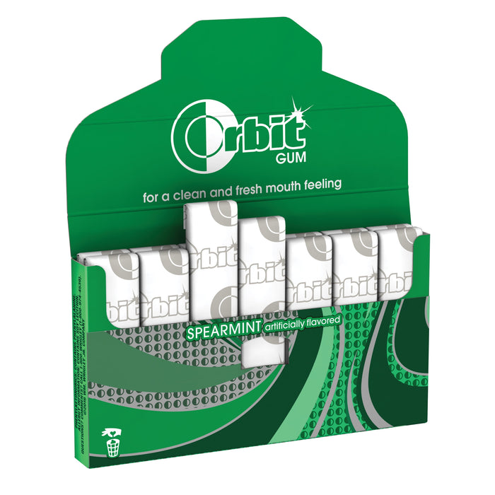 Orbit Spearmint Sugar Free Chewing Gum Single Pack 14 Piece