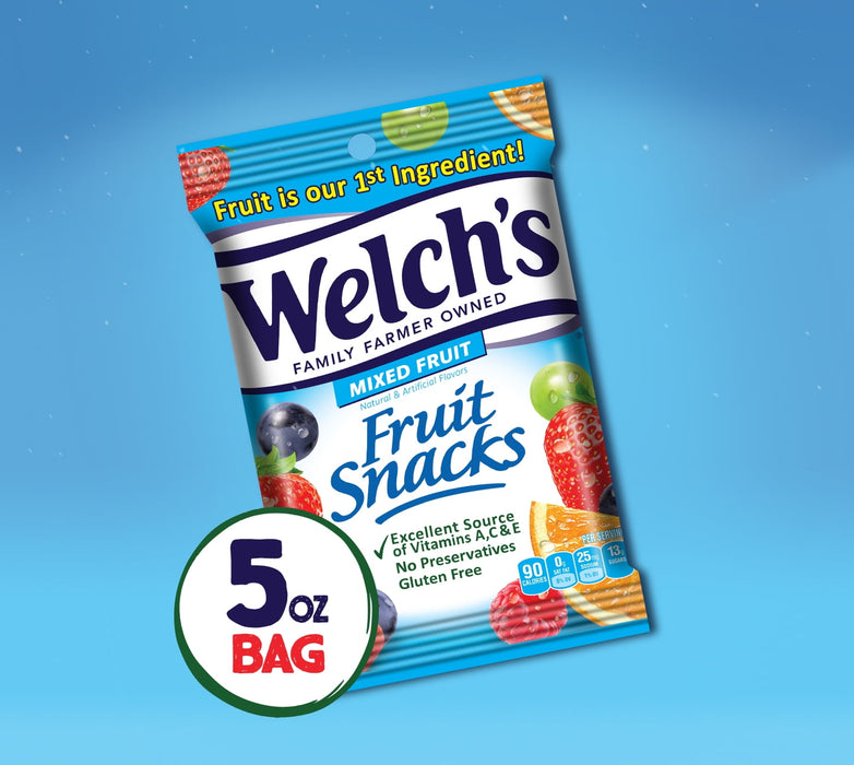 Welchs Mixed Fruit Snacks, 5-Ounce