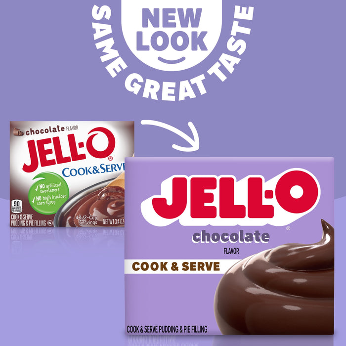 Jell-O Cook & Serve Chocolate Pudding & Pie Filling (3.4 oz Box)