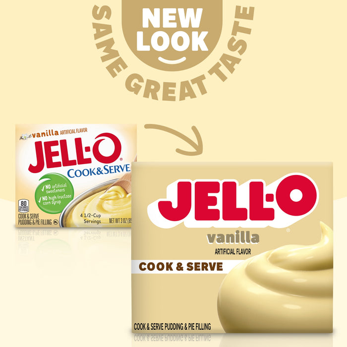 Jell-O Vanilla Cook & Serve Pudding, 3 oz