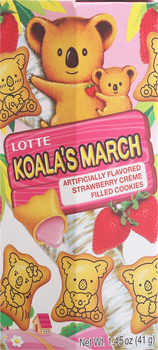 Lotte Small Koala Cookies Strawberry 1.45oz