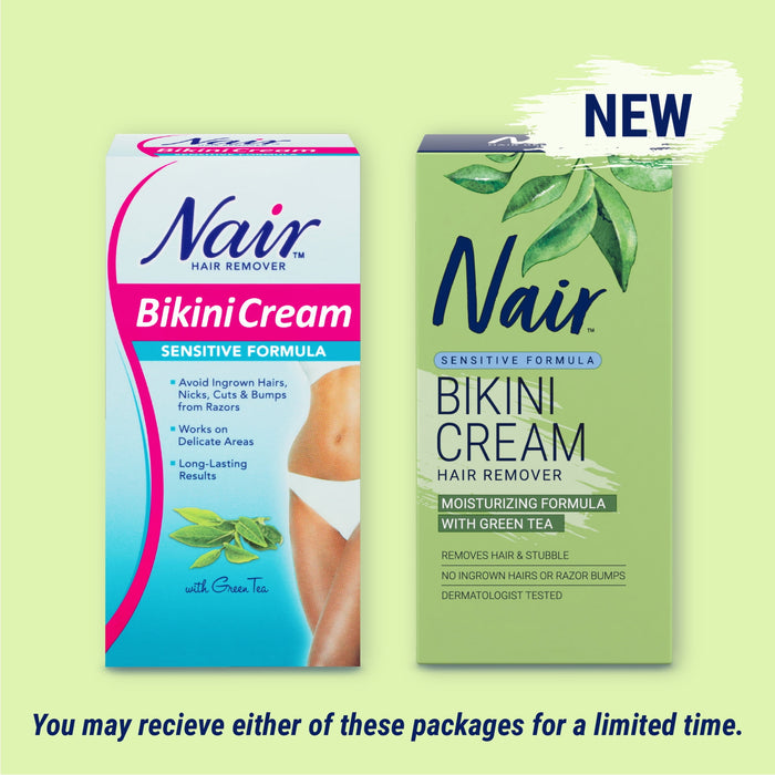 Nair Hair Remover Bikini Cream With Green Tea Sensitive Formula 1.70 oz