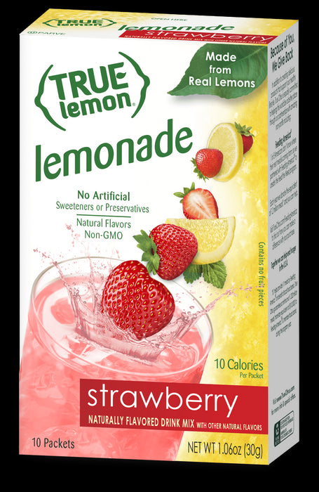 True Lemon Strawberry Lemonade Drink Mix, 10 Packets