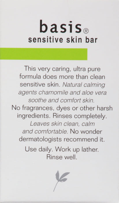 Basis Sensitive Skin Cleansing Bar - 4 oz