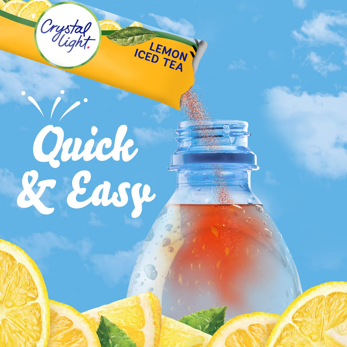 Crystal Light Sugar-Free Lemon Iced Tea On-The-Go Powdered Drink Mix 10 Count