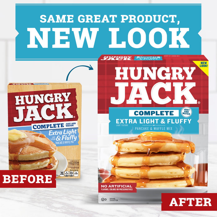 Hungry Jack Complete Extra Light and Fluffy Pancake Mix and Waffle Mix 32 oz