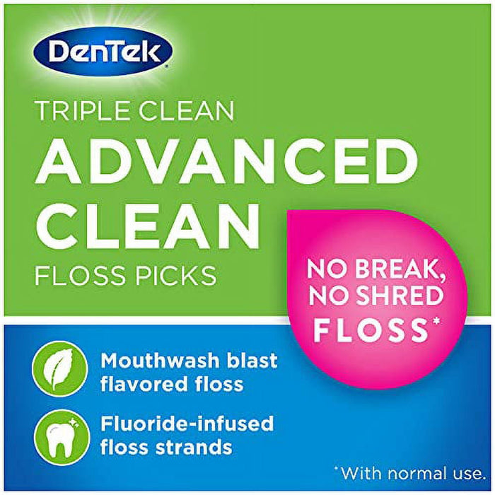 Dentek Triple Clean Floss Picks Fresh Mint 90 each