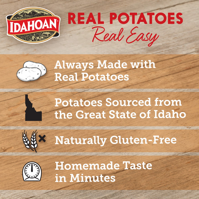 Idahoan Mashed Potatoes - Buttery Homestyle, 100% Real Idaho Potatoes, Gluten Free 4 oz Pouch