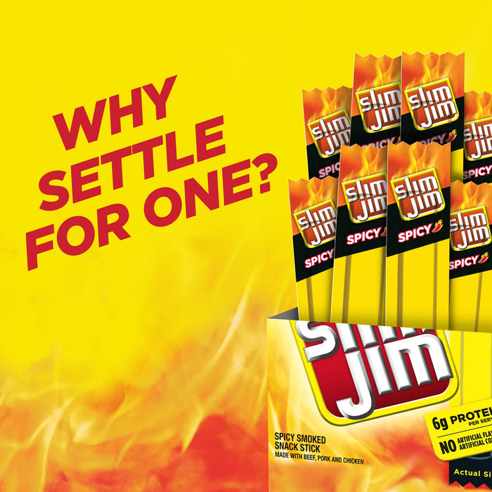 Slim Jim Spicy Flavor, .28 Oz. 26-Count, 7.28 Oz. (Pack of 1)