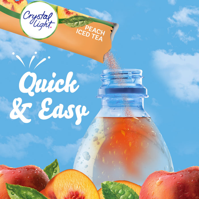 Crystal Light On The Go Peach Tea Drink Mix - 10 Count