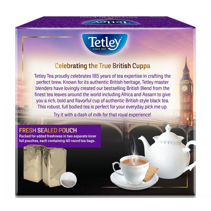 Tetley British Blend Decaffeinated Black Tea, 40 Tea Bags