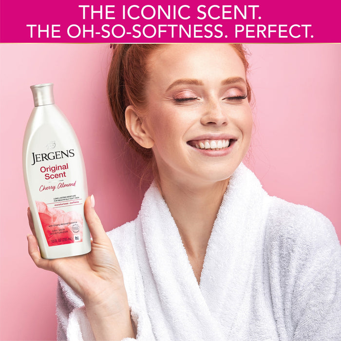 Jergens Original Scent Dry Skin Moisturizer with Cherry Almond Essence 10 oz