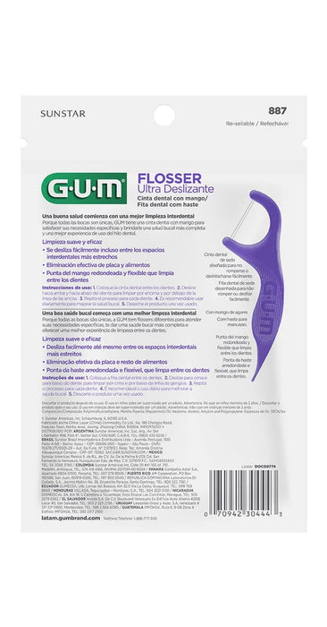 GUM Comfort Slide Floss Picks Fresh Mint Flavor, 90 ct