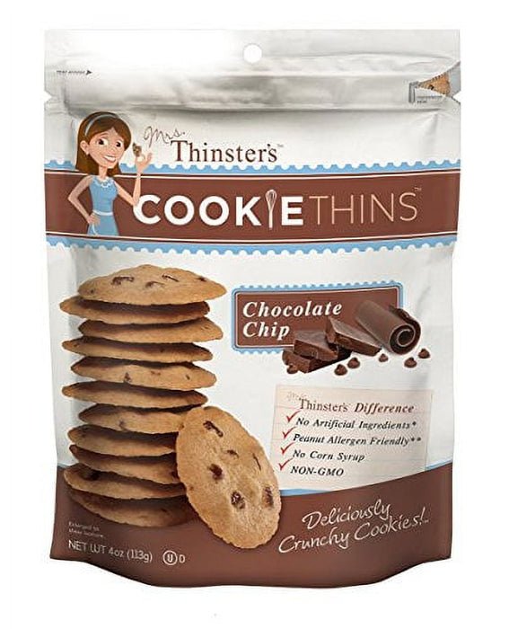 Thinsters Toasted Chocolate Chip Crunchy Cookie Thins 4 oz.