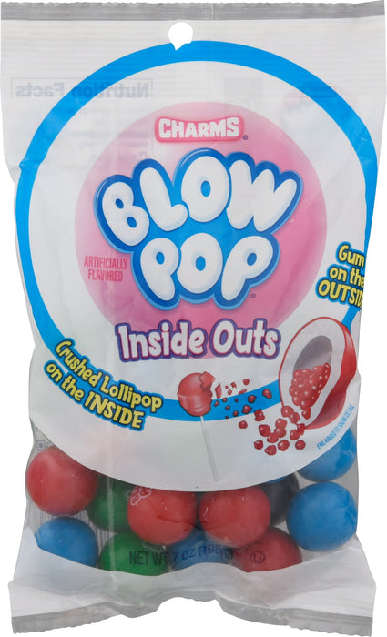 Charms Blow Pop Gumballs Candy, Inside Outs, 7 Ounce Bag