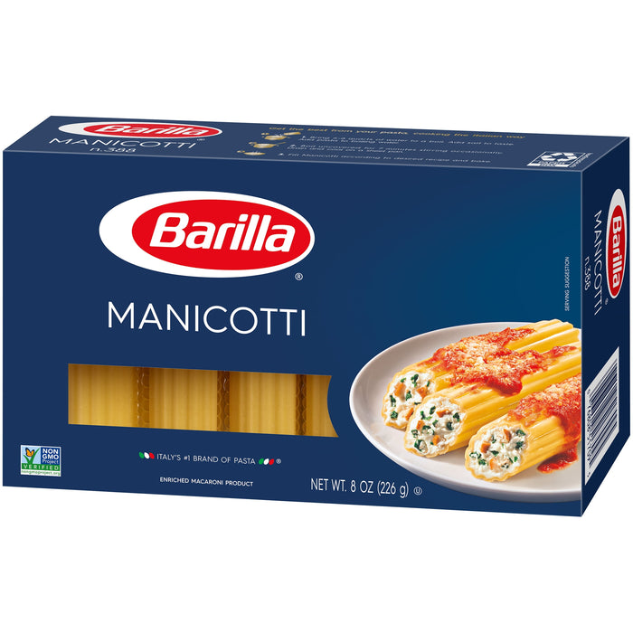 Barilla Manicotti Shells - 8 oz