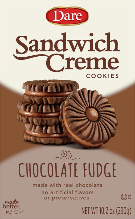 Dare Fudge Chocolate Premium Crème Filled Cookies 10.2oz