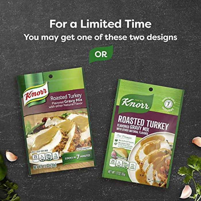 Knorr Turkey Gravy Mix For Delicious Easy Meals and Side Dishes Roasted Turkey Sauce and Gravy With No Artificial Flavors, No Added MSG 1.2 oz