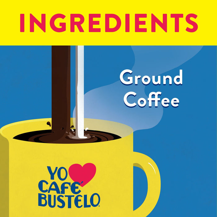 BUSTELO ESPRESSO GROUND COFFEE CAFFEINE CAN 10 OZ