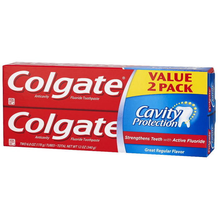 Colgate Cavity Protection Toothpaste, Value Pack, 6 Oz