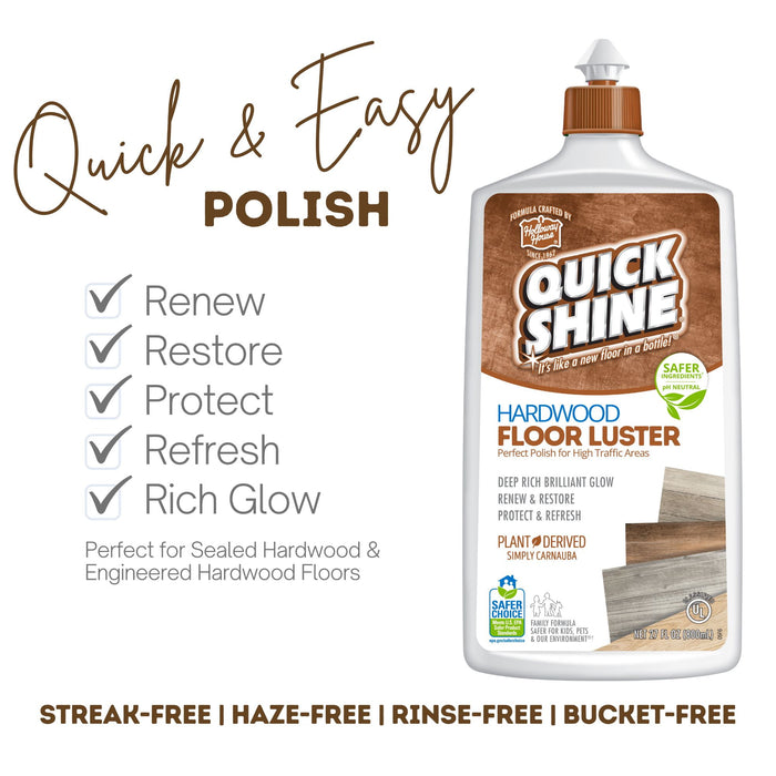 Quick Shine High Traffic Hardwood Floor Luster and Polish, 27 Fl. Oz.