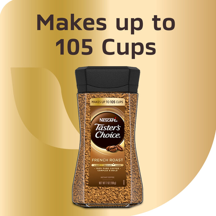 Nescafe Taster's Choice Instant Coffee, French Roast, 7 Ounce