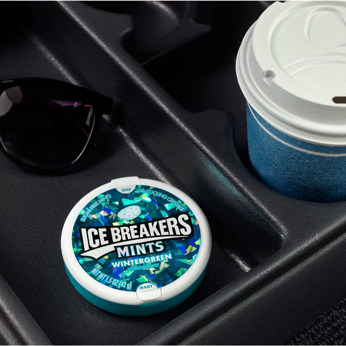 Ice Breakers Wintergreen Sugar Free Mints, 1.5-Ounce Pucks