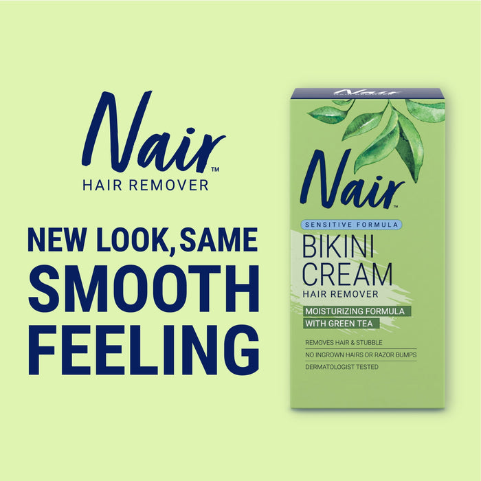 Nair Hair Remover Bikini Cream With Green Tea Sensitive Formula 1.70 oz