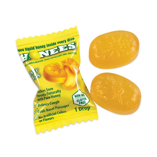 Honees Honey Lemon Cough Drops, 20 Drops Each