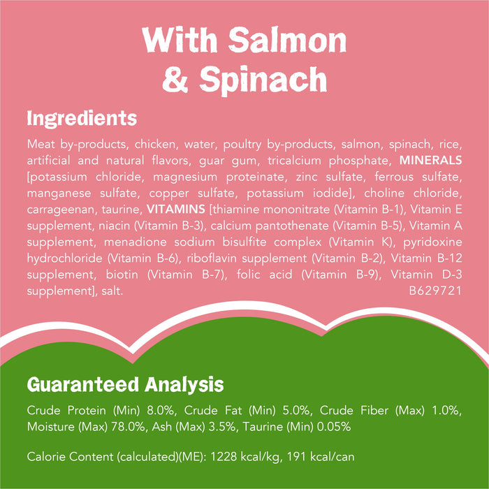 Friskies, Wet Cat Canned Salmon & Spinach Pate, 5.5 Ounce