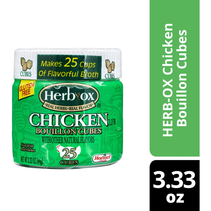 Herb-Ox: Chicken Bouillon 25 Ct Bouillon Cubes, 3.33 Oz