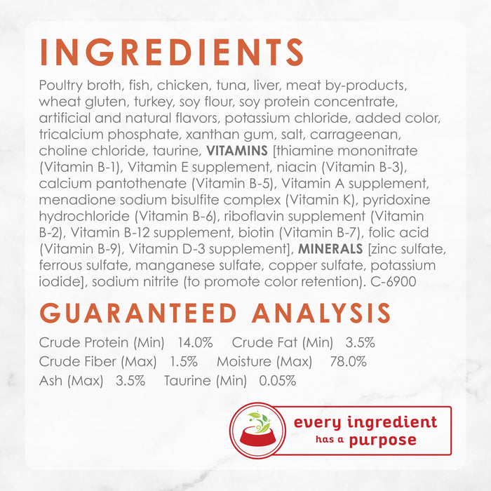Fancy Feast Cat Food Flaked Chicken & Tuna Feast, 3 oz