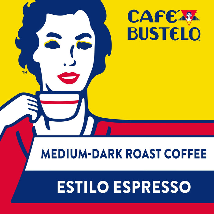 BUSTELO ESPRESSO GROUND COFFEE CAFFEINE CAN 10 OZ