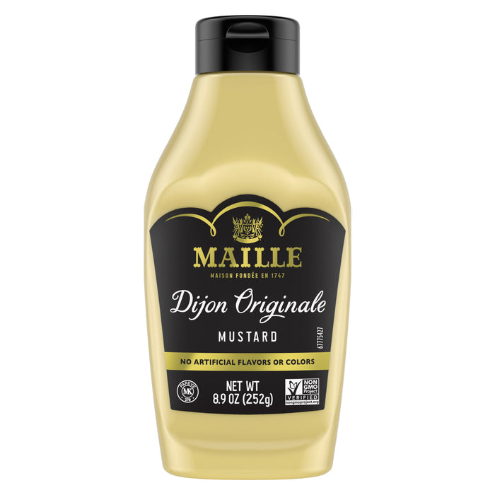 Maille Mustard for Marinades, Mustard Sauce and Tasty Recipes Dijon Originale Squeeze No Artificial Colors or Flavors 8.9 oz