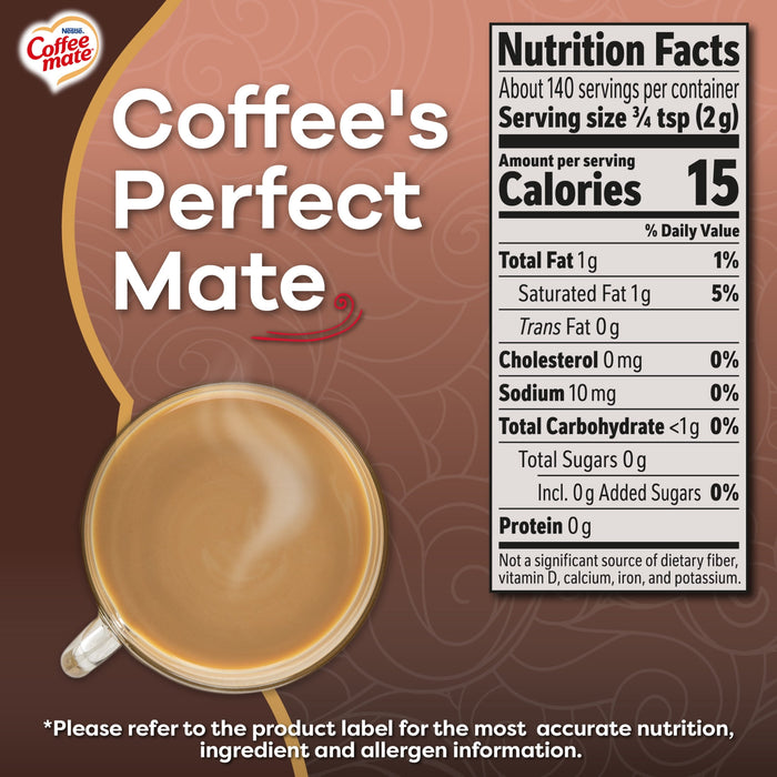 COFFEE-MATE Chocolate Sugar Free Powder Coffee Creamer 10.2 oz.