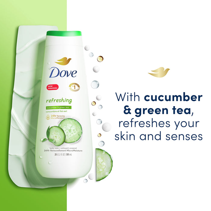 Dove Refreshing Body Wash Cucumber and Green Tea 20 oz