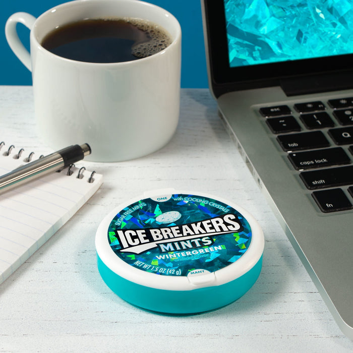 Ice Breakers Wintergreen Sugar Free Mints, 1.5-Ounce Pucks