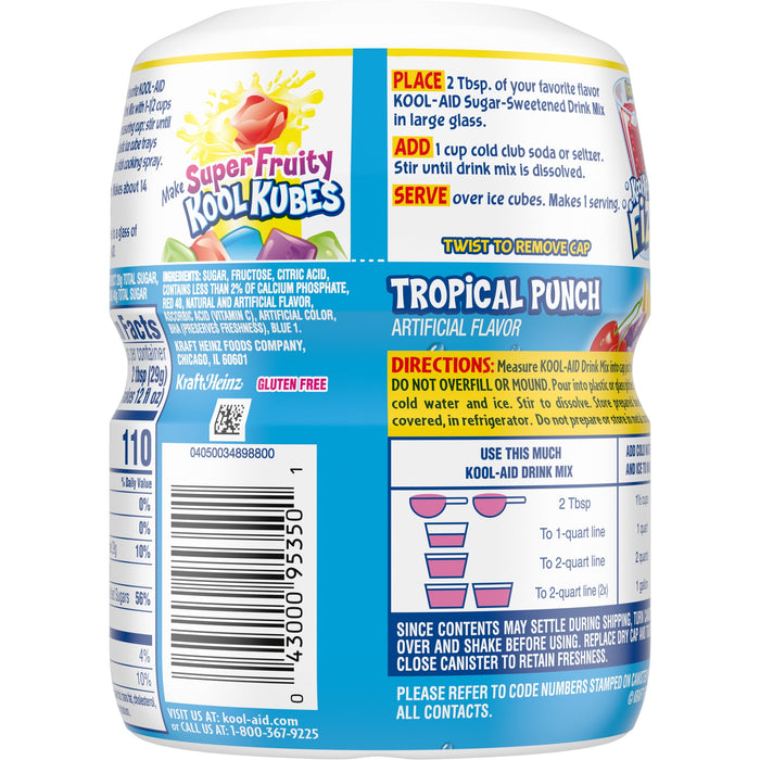 Kool-Aid Summer Blast Tropical Punch Flavored Powdered Drink Mix 19 oz