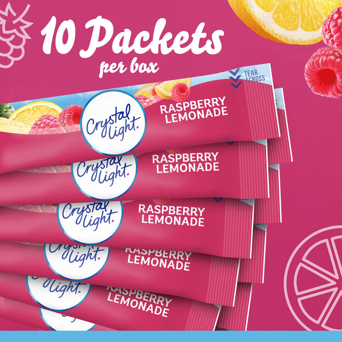 Crystal Light Raspberry Lemonade Drink Mix (10 On-the-Go Packets)