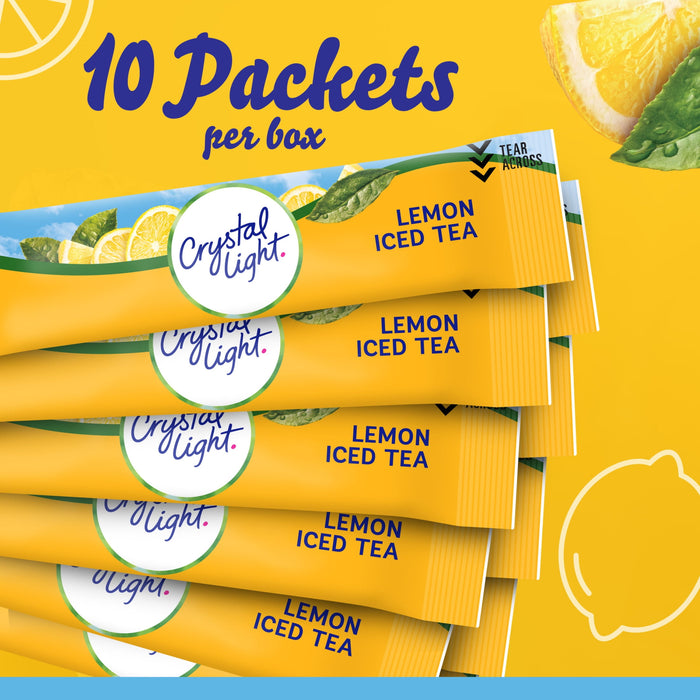 Crystal Light Sugar-Free Lemon Iced Tea On-The-Go Powdered Drink Mix 10 Count