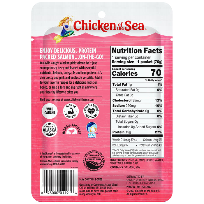 Chicken of the Sea Pink Salmon 2.5-Ounce Packets