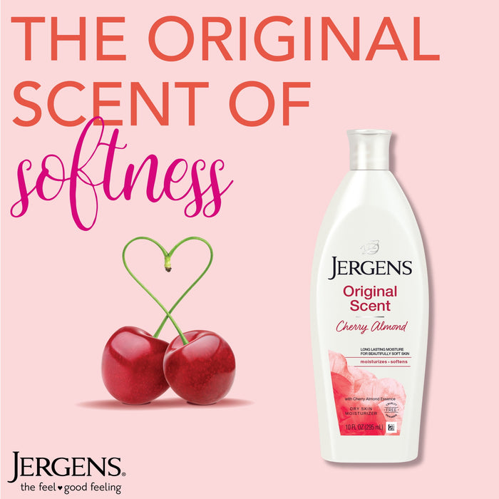 Jergens Original Scent Dry Skin Moisturizer with Cherry Almond Essence 10 oz