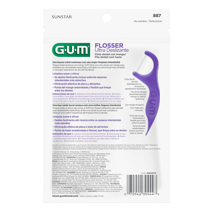 GUM Comfort Slide Floss Picks Fresh Mint Flavor, 90 ct