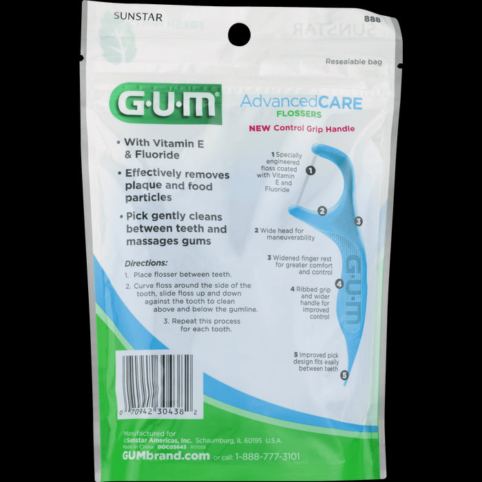 Gum Advanced Care Flosser Picks Fresh Mint Flavor- 90 ct