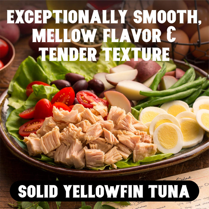 SUPREME BOX Portofino Premium Yellowfin Tuna in Olive Oil, Wild Caught, Solid Light, 4.5 Oz