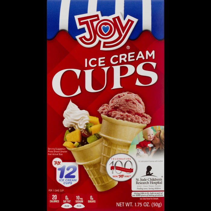 Joy Ice Cream Cups, 1.75 Oz, 12 Count