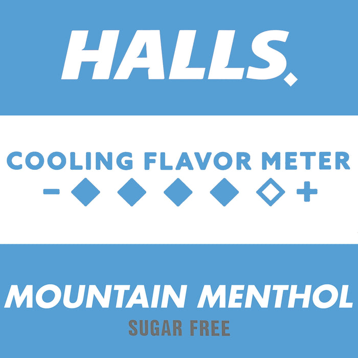 Halls Mountain Menthol, Sugar Free, 70-Count Bag