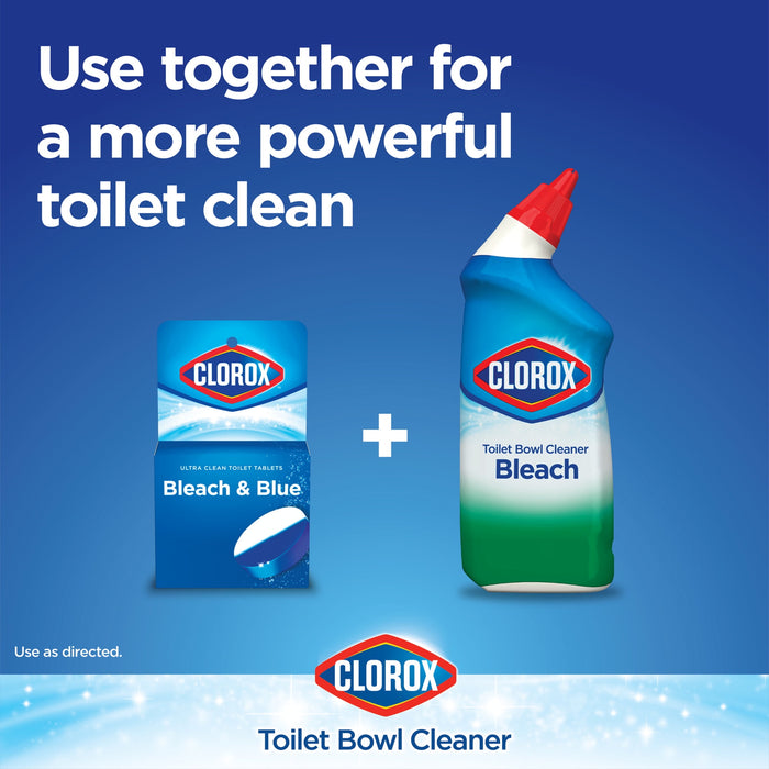 COLROX Bleach & Blue Toilet Bowl Cleaner, Rain Clean Scent 2 ct