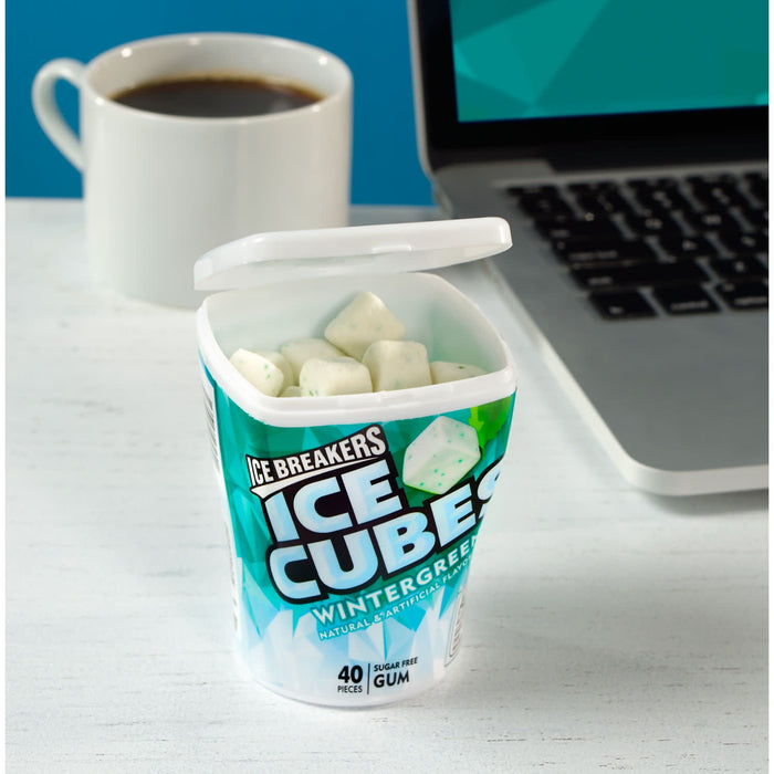 Ice-Breaker Ice Cubes Wintergreen Sugar Free Gum - 40ct