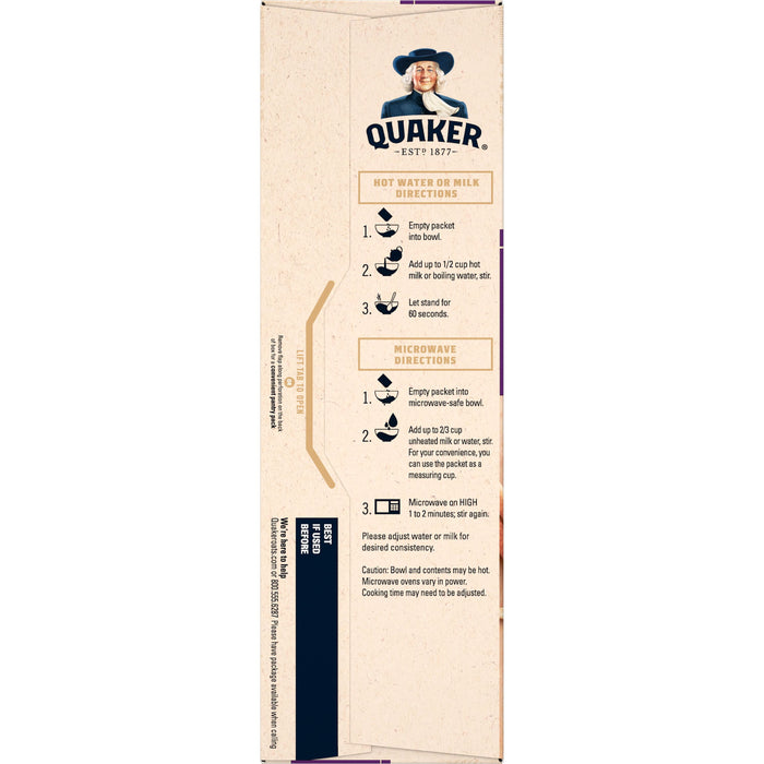 Quaker Instant Oatmeal, Raisins & Spice, 1.51oz Packets (8 Pack)